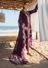 Unstitched 3-PC Luxury Lawn Silk Dupatta By Saira Shakira | DAHLIA-B
